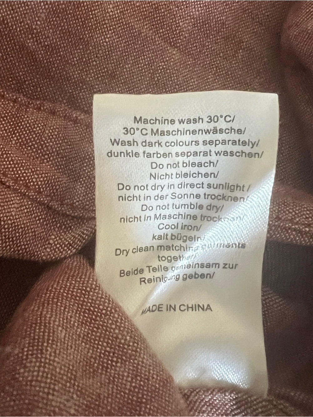Poetry 100% Linen Tunic Dress Dusty Rose SZ 12/14 V-Neck Summer Vacay Minimalist - Picture 8 of 8